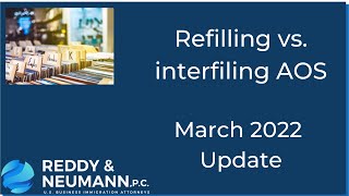 Refiling AOS VS Interfiling I485J  March 2022 Update [upl. by Shirah307]