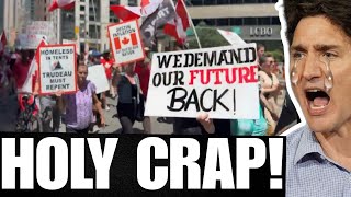 Angry Canadians PROTEST Justin Trudeau on CANADA DAY [upl. by Ahsitruc911]