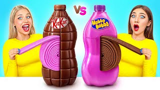 Bubble Gum vs Chocolate Food Challenge  Prank Wars by Choco DO [upl. by Isyad]