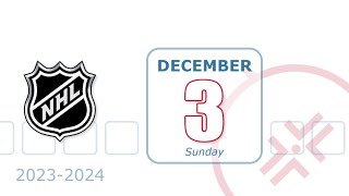 NHL Dec 3 2023  Standings ‧ Game Recaps ‧ Schedule [upl. by Amandy]