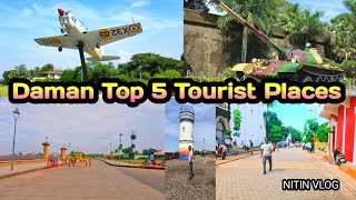 The Best of Daman Top 5 Tourist Places Jampor devka beach [upl. by Carilla]