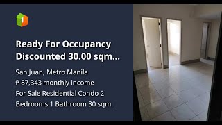 Ready For Occupancy Discounted 3000 sqm 2bedroom Residential Condo Renttoown in San Juan [upl. by Aguayo]