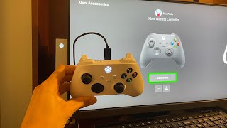 Xbox Series XS How to PairSync Controllers With Wired USB Cable Tutorial For Beginners [upl. by Glenda958]