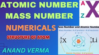 ATOMIC NUMBER AND MASS NUMBERNUMERICALSEXAMPLES [upl. by Atsirc]