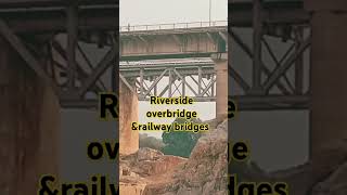 Riverside overbridge and railway bridgeenjoying riverbank evening beautyriverside surfing enjoy [upl. by Ahsenyl]