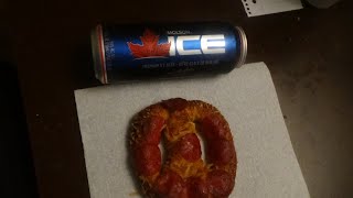 ASMR Drinking Molson Icew Pepperoni Pretzel [upl. by Slack]