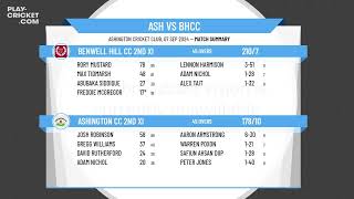 Ashington CC 2nd XI v Benwell Hill CC 2nd XI [upl. by Noemis]