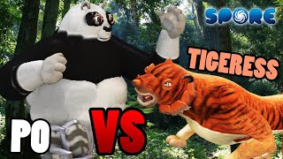 Po vs Tigress  SPORE [upl. by Player]