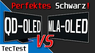 QDOLED vs MLAOLED  VERGLEICH Perfektes SCHWARZ  TecTest [upl. by Laeahcim]