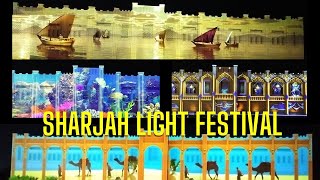 Sharjah Light Festival Show  Al Hamriyah New General Souk 13th Light Show 2024 at 12 Landmarks [upl. by Awuhsoj211]