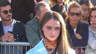 Raffey Cassidy  Paris Fashion Week 3 october 2017 show Louis Vuitton  octobre PFW [upl. by Enyawud]