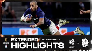 WHAT A GAME 🍿  EXTENDED HIGHLIGHTS  FRANCE V ENGLAND  2024 GUINNESS MENS SIX NATIONS RUGBY [upl. by Suidaht]