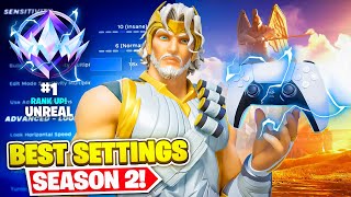 UPDATED Best Controller Settings for Fortnite Chapter 5 Season 2 PS5PS4XBOXPC [upl. by Adile]