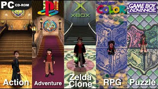 Comparing Every Version of Harry Potter and the Philosophers Stone Game PCPS1PS2XBOXNGCGBACGB [upl. by Arah]