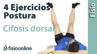 4 ejercicios para la cifosis dorsal y la postura corporal [upl. by Kayle]