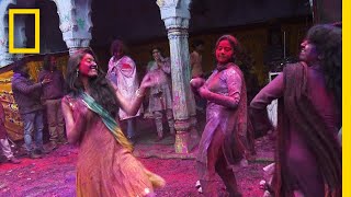 Get an UpClose Look at the Colorful Holi Festival  National Geographic [upl. by Standing314]