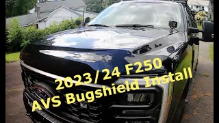 2024 f250 Bugflector Install [upl. by Ahsitak833]