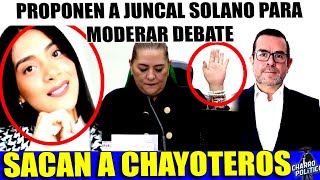 MIERCOLES DURANTE MAÑANERA PROPONEN A JUNCAL MODERADORA DEBATE PRESIDENCIAL ¡CHAYOTEROS FURICOS [upl. by Anihpesoj]