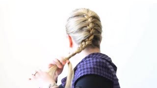 Französischer Zopf Anleitung  How to French Braid [upl. by Ennaitsirk604]