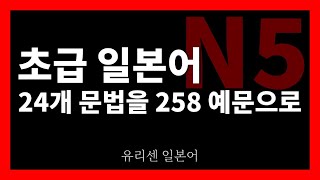 JLPT N5 초급 일본어 문법 24 258예문 듣기 1시간 [upl. by Nahguav]