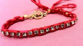 How to Make a DIY Hey Beth Rhinestone Chain Bracelet with The Bead Place [upl. by Eisdnyl]