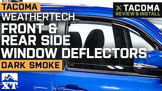 Tacoma Weathertech Front amp Rear Side Window Deflectors 20162019 Double Cab Review amp Install [upl. by Ellingston952]