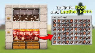 Easy Automatic Cow Farm Tutorial in Minecraft 121 Java amp Bedrock [upl. by Kamillah]