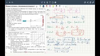 les ondes lumineuses  examen 2008 science maths ratt  2 Bac [upl. by Githens]