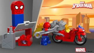 LEGO DUPLO Spiderman MotorradWerkstatt 10607 [upl. by Azitram]