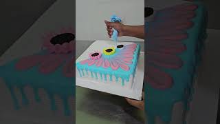 Decoración de torta cuadrada super creativa tutorialscake decoraciondepasteles cake [upl. by Yclehc745]