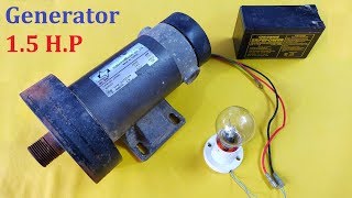 15 HP DC Motor to 48V Electric Generator DIY  Amazing Idea 2019 [upl. by Yasui848]