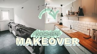 KÜCHEN MAKEOVER  skandinavisch modern  Küche renovieren in 5 Tagen  EASY ALEX [upl. by Joelle]