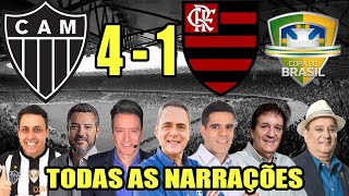 Todas as narrações  AtléticoMG 4 x 1 Flamengo  Copa do Brasil 2014 [upl. by Sedrul]