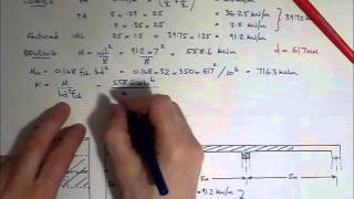 RC Beam Design EC2  Worked example  main reinforcement [upl. by Acirfa]