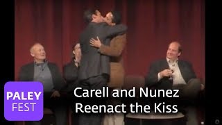 The Office  Carell and Nunez Reenact the Kiss Paley Center [upl. by Esilahs]