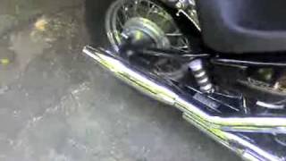 After Drilling Honda Shadow VLX exhaust baffles [upl. by Annonyw]