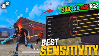 Secret DPI  Best Sensitivity For Headshot⚙️ 2GB  3GB  4GB  6GB  8GB  12GB RAM  FREE FIRE [upl. by Nalyak]