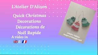 Quick Christmas Decorations  Décorations de Noël Rapide using Stampin Up® products Video in 🇬🇧 amp 🇫🇷 [upl. by Ayota]