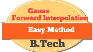 Gauss Forward Interpolation Formula [upl. by As]