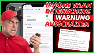 iPhone WLAN Datenschutzwarnung ausschalten  So gehts richtig ✅ Mit iOS 15 📲 [upl. by Eddy]