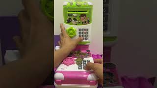 Toss coin🏦inside the bank machine super cute coin bankyoutubeshorts trending viralvideo shorts [upl. by Trebron892]