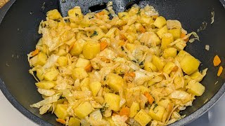 Herzhafte KartoffelWeißkohlPfanne Vegetarischer Genuss  einfach und lecker Rezept mit Weißkohl [upl. by Chemash]