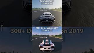 The Crew 2  Bugatti Centodieci 2019 vs Chiron Super Sport 300 Divine Edition 2019 Drag Race Stock [upl. by Nossah179]