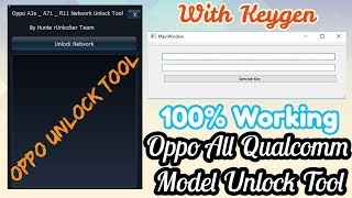 Oppo All Qualcomm Models Unlock Tool With KeyGen [upl. by Lenoil246]