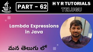 P62  Lambda expressions in java  Core Java  Java Programming [upl. by Funch]