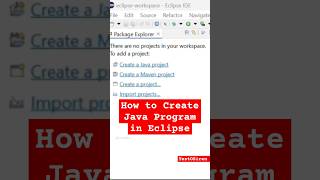 How to Create First Java Program in Eclipse java eclipse2024 selenium testosiren [upl. by Gilmore]