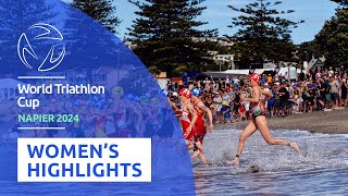 HIGHLIGHTS 2024 World Triathlon Cup Elite Women [upl. by Notsniw]