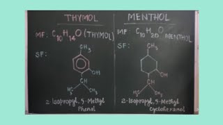 Thymol And Menthol l Structures l Open Book Exam l Natural Products l Terpenes DAVV [upl. by Murial]