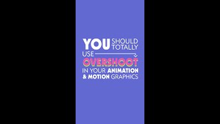 Animation and Motion Graphics Quick Tips  Overshoot shorts [upl. by Atinav]