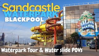 Blackpool Sandcastle Waterpark  With Waterslide POVs [upl. by Adanar]